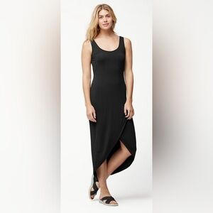 NWT‎ Tommy Bahama Black Sleeveless High Low Maxi Dress, Medium
